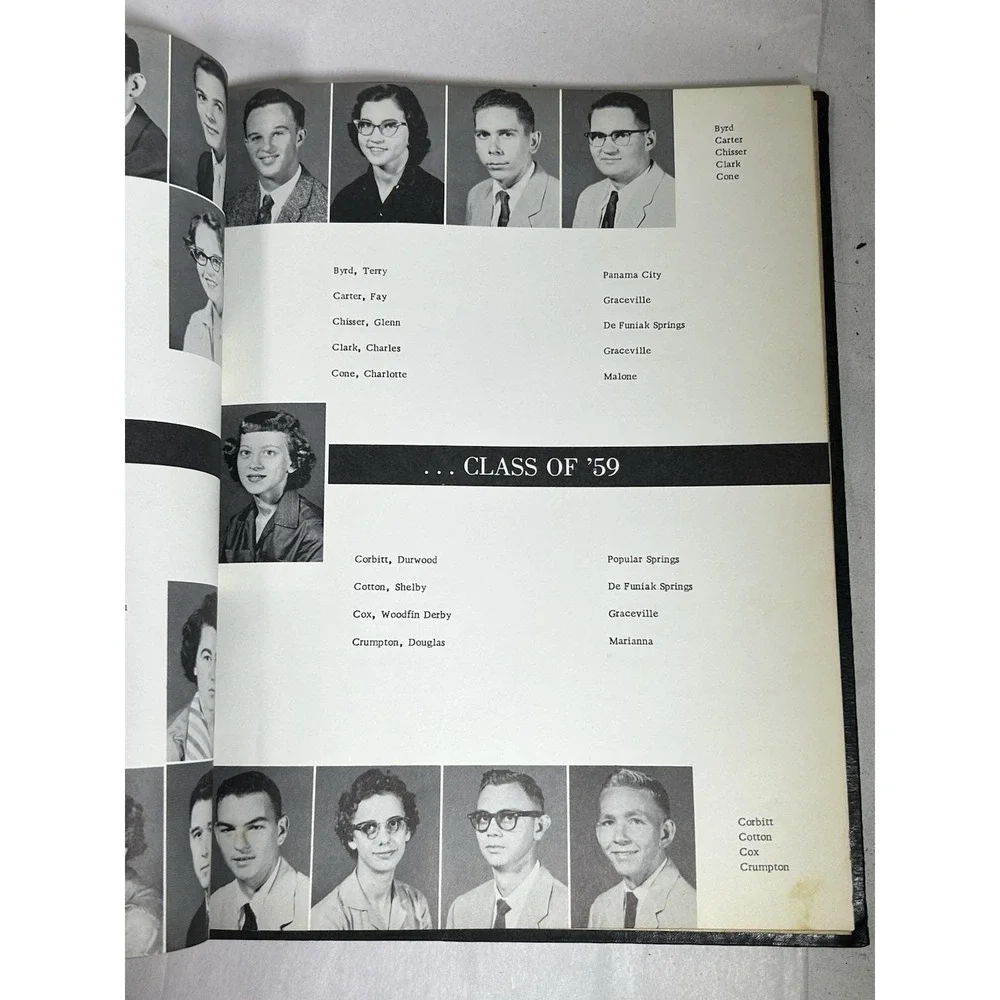 Vintage 1958 Chipola Junior College Marianna Florida CHIJUCO Yearbook Collect